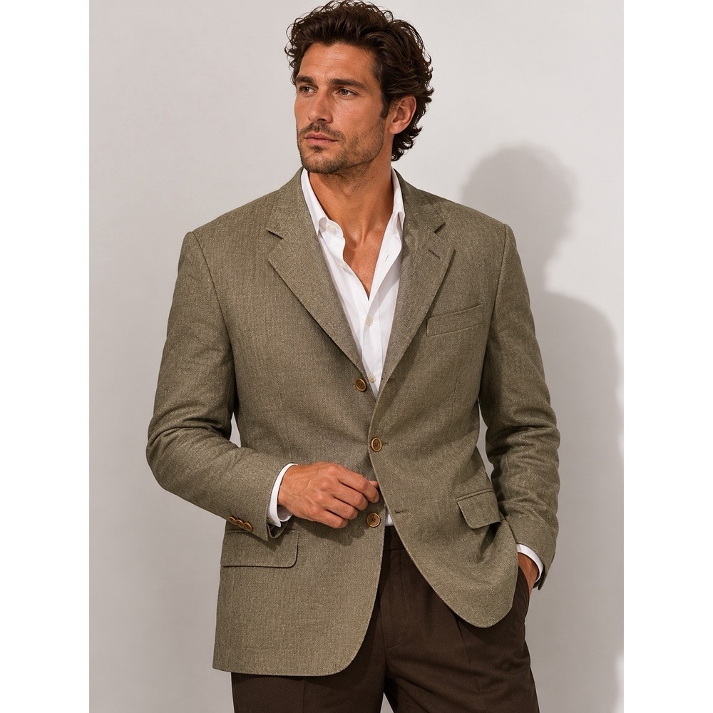 Canali Blazer Mens 55R 46R US 100% Wool Italian Sport Coat Old Money #O10-4